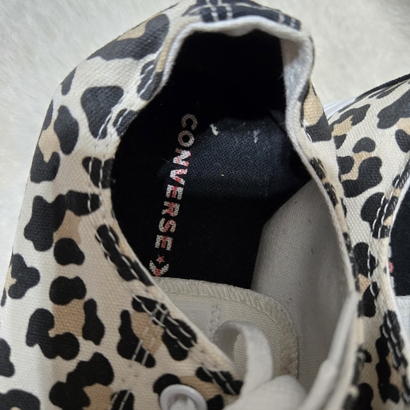 Converse All Star Chuck 70 Leopard Print White Cream Lace Up Shoes Size: 10.5 - Picture 8 of 13
